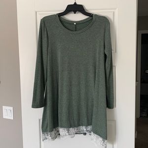 Green Long sleeve Tunic-Great condition